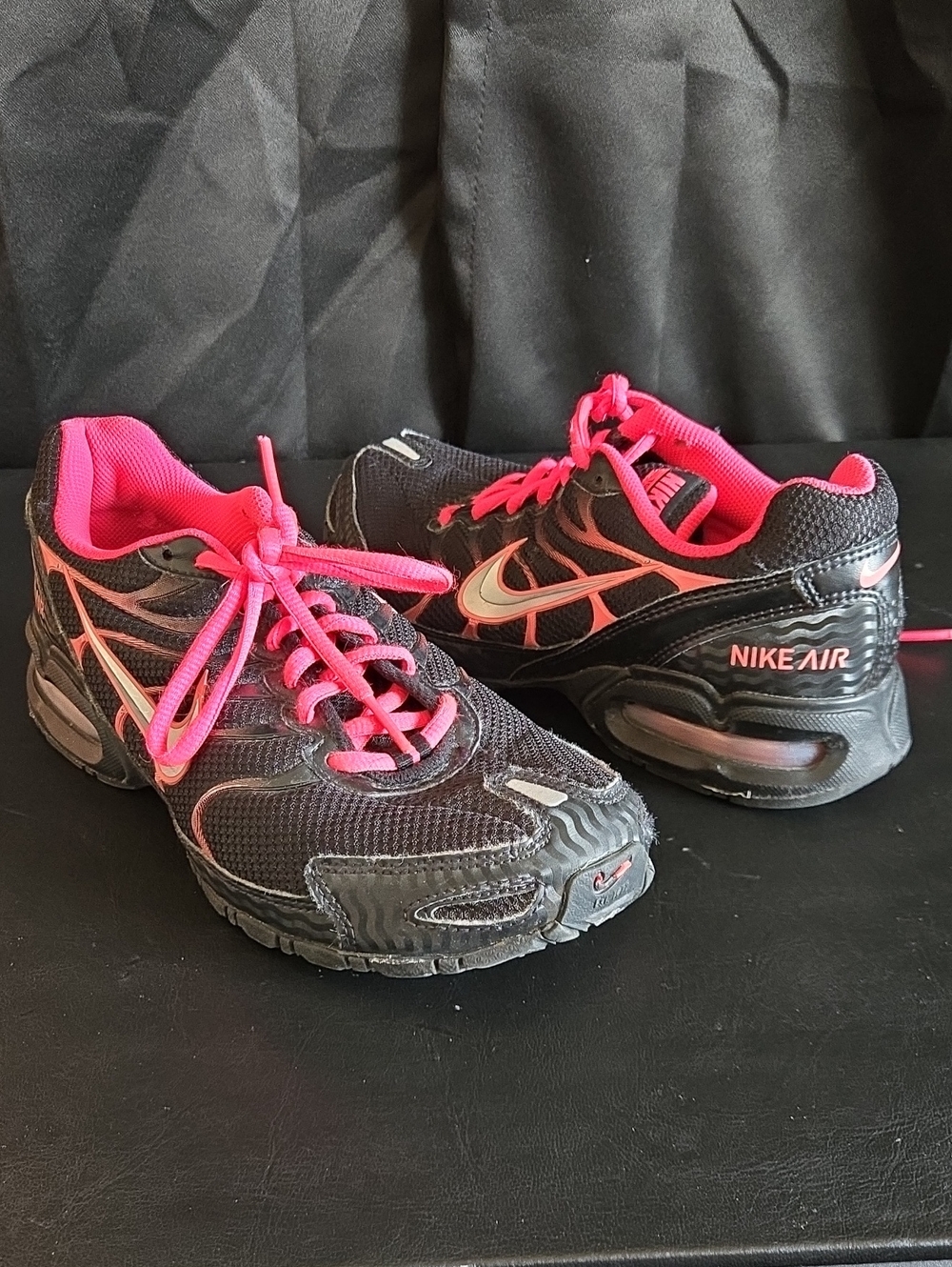 Nike Black with Hot Pink Accent Women's Air Running Shoes